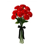 Букет из красных гвоздик на похороны Букет из красных гвоздик на похороны